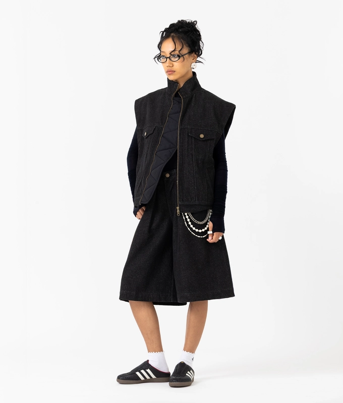 Sleeveless Boxy Jacket