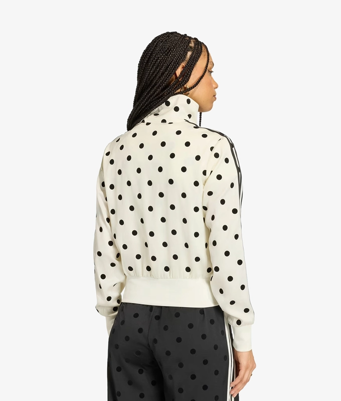 SATIN POLKA DOTS TRACK TOP