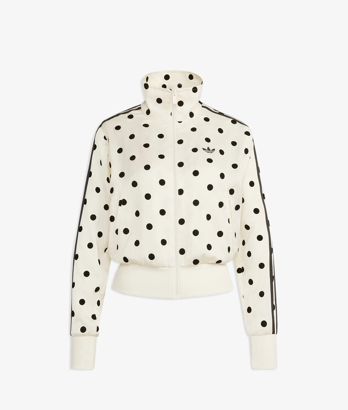 SATIN POLKA DOTS TRACK TOP