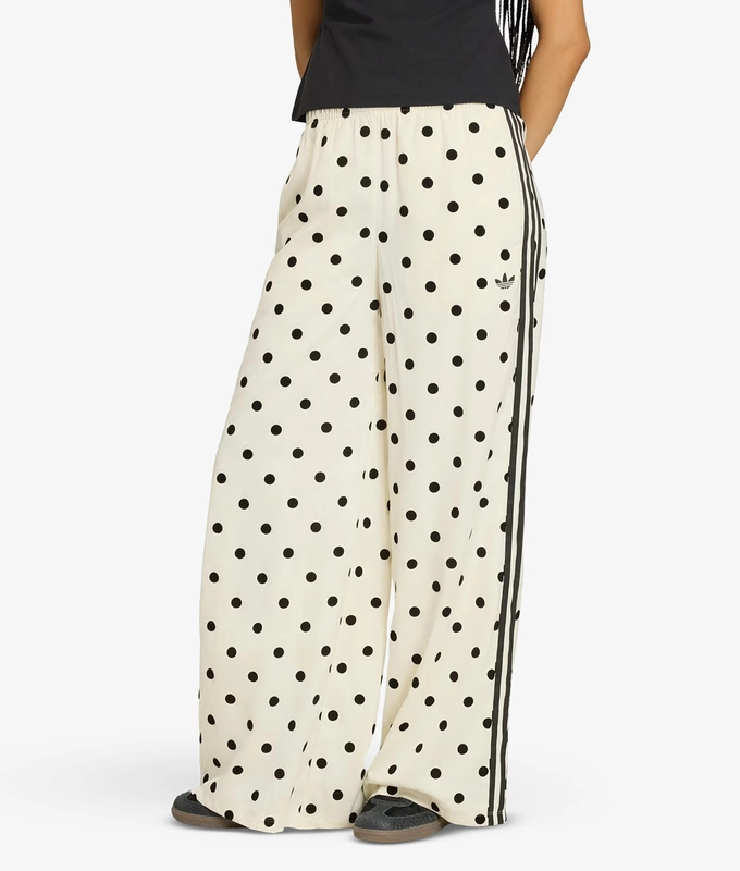 SATIN POLKA DOTS WIDE LEG PANTS
