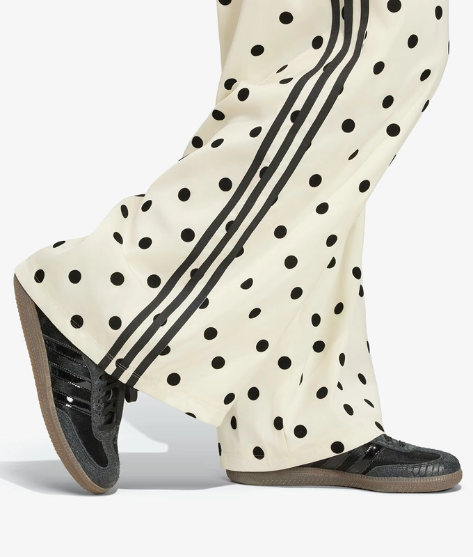 SATIN POLKA DOTS WIDE LEG PANTS