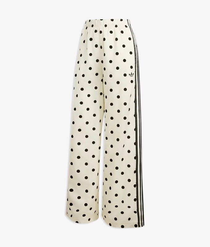 SATIN POLKA DOTS WIDE LEG PANTS