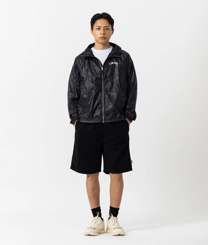 BEACH SHELL WRINKLED NYLON HOODIE