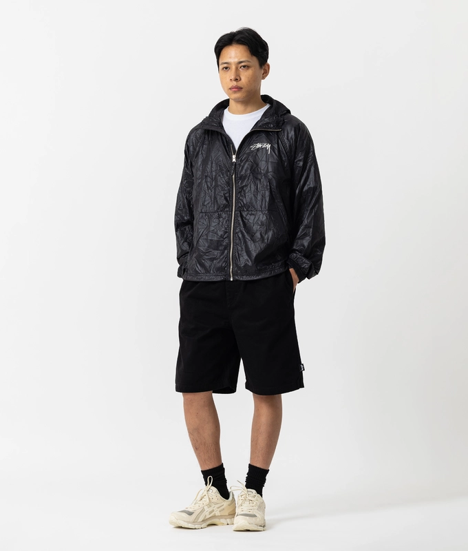 BEACH SHELL WRINKLED NYLON HOODIE