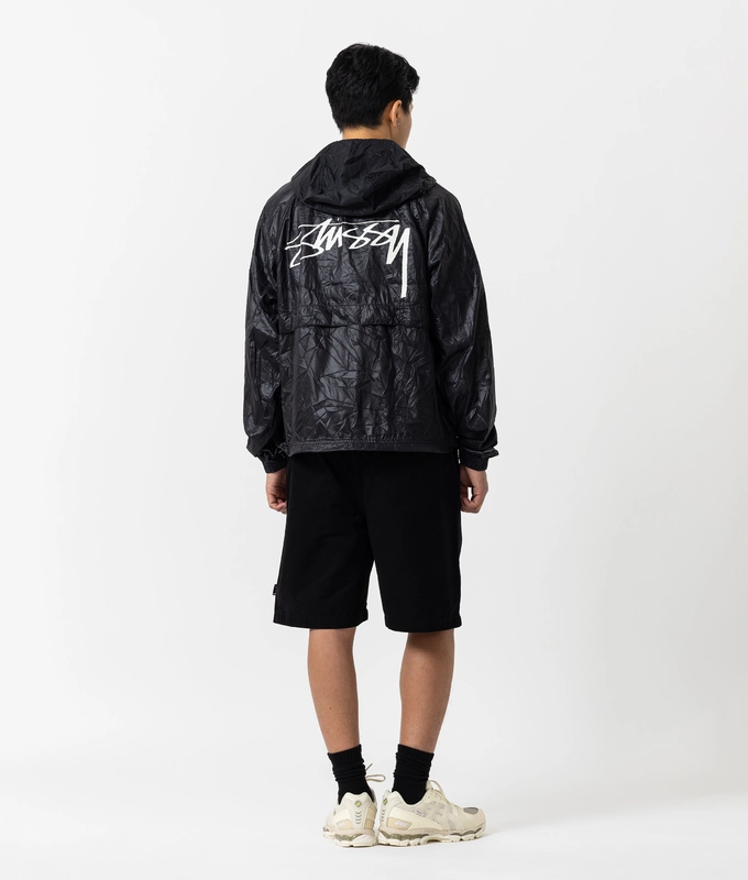 BEACH SHELL WRINKLED NYLON HOODIE