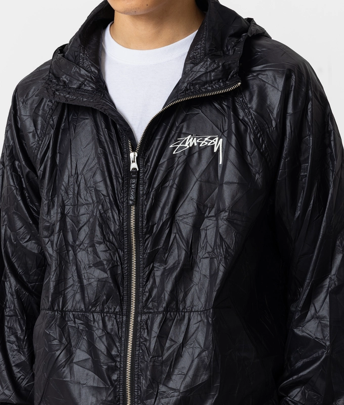 BEACH SHELL WRINKLED NYLON HOODIE