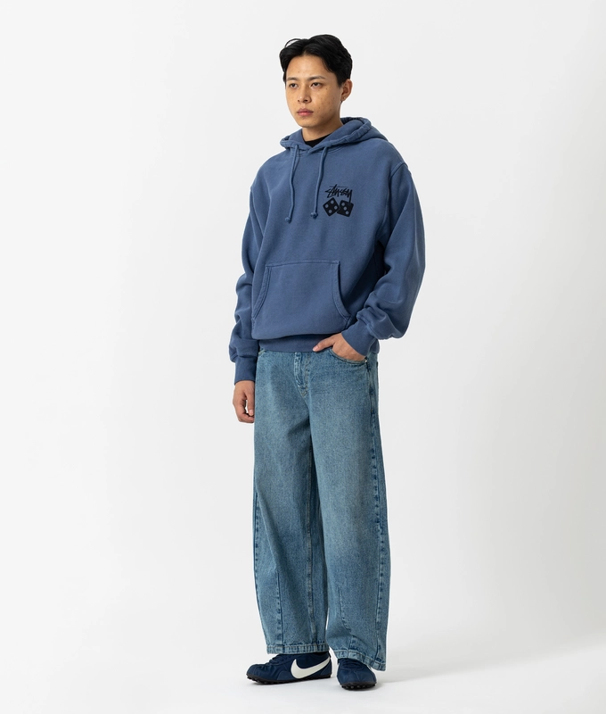 PIGMENT DYED DICE FLEECE HOODIE