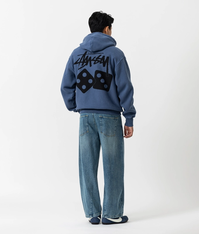 PIGMENT DYED DICE FLEECE HOODIE