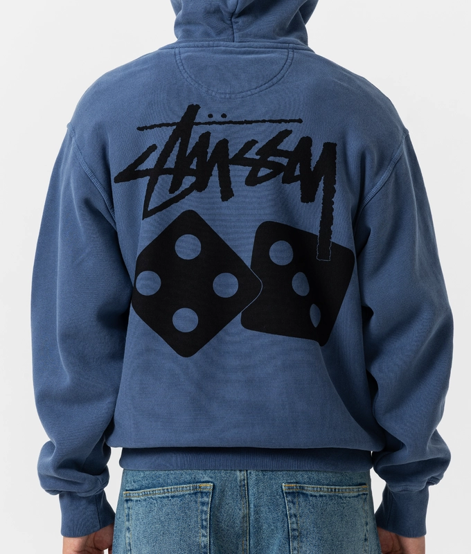 PIGMENT DYED DICE FLEECE HOODIE