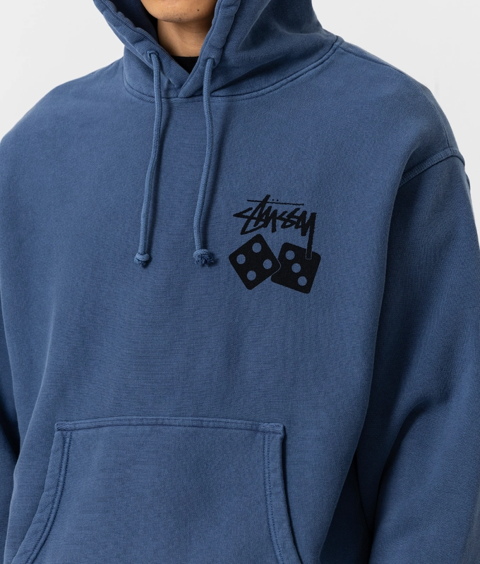 PIGMENT DYED DICE FLEECE HOODIE