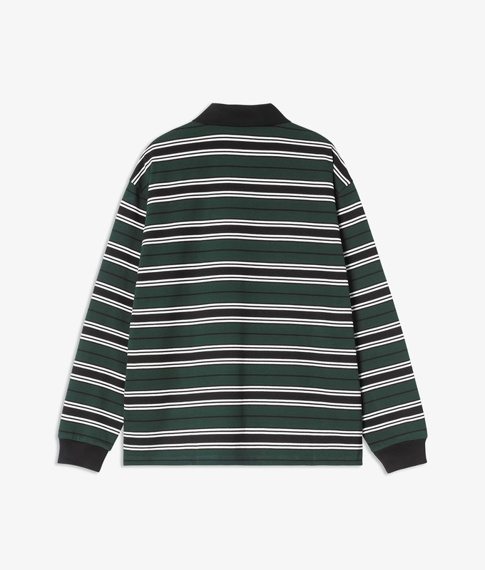 LONG SLEEVE DEVITT STRIPED RUGBY POLO