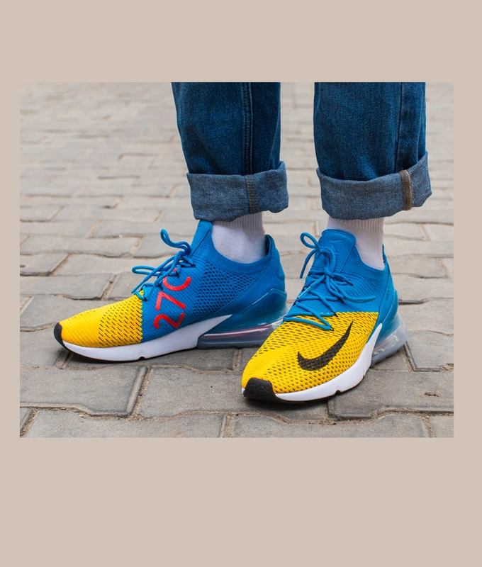 AIR MAX 270 FLYKNIT 'LASER ORANGE/BLACK-BLUE ORBIT'