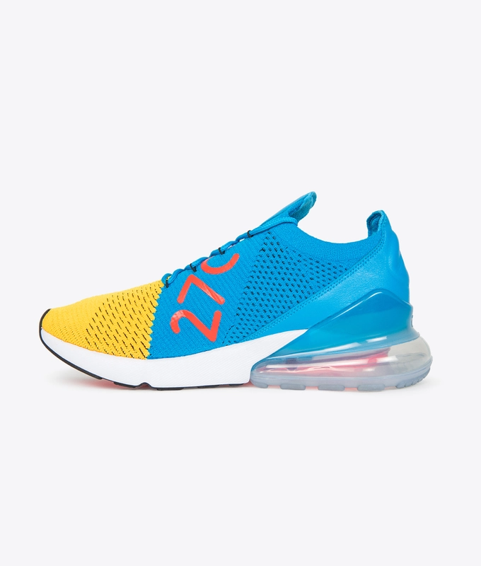 AIR MAX 270 FLYKNIT 'LASER ORANGE/BLACK-BLUE ORBIT'