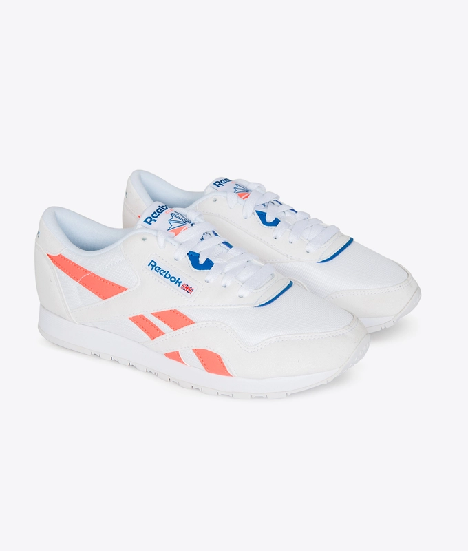 CLASSIC LEATHER NYLON M TXT 'WHITE/DIGITAL PINK'