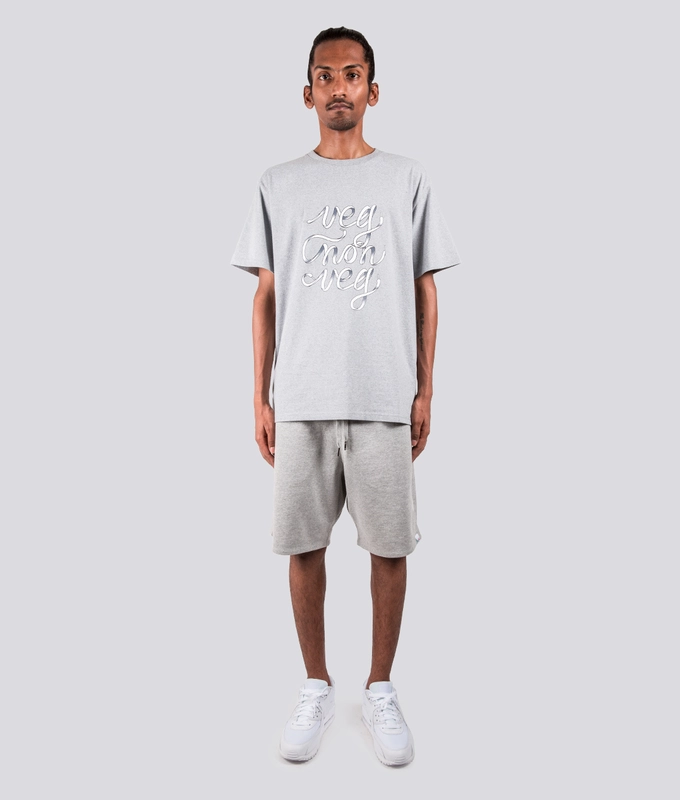 UNISEX LACE LOGO TEE 'GREY'