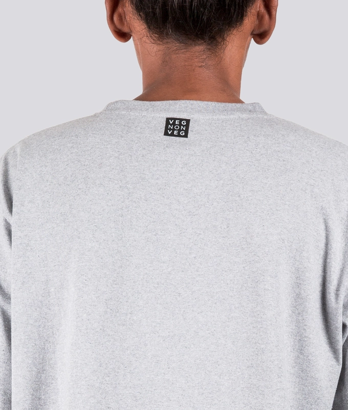 UNISEX LACE LOGO TEE 'GREY'