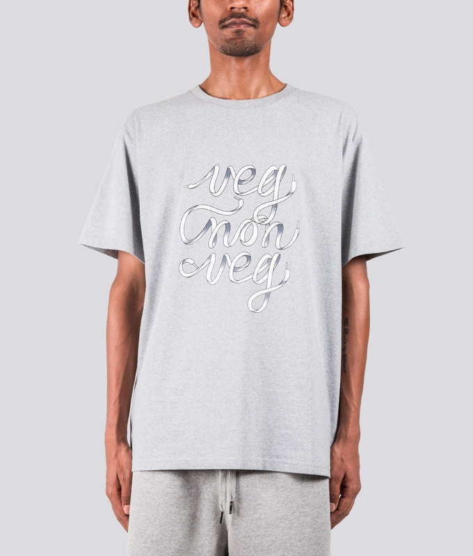 UNISEX LACE LOGO TEE 'GREY'