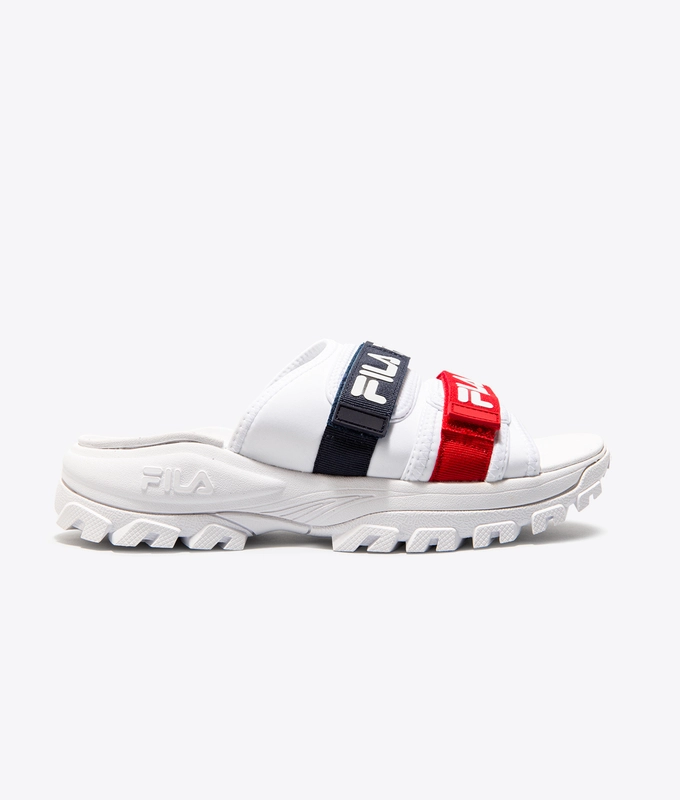 OUTDOOR SLIDE 'WHITE/FLA NVY'
