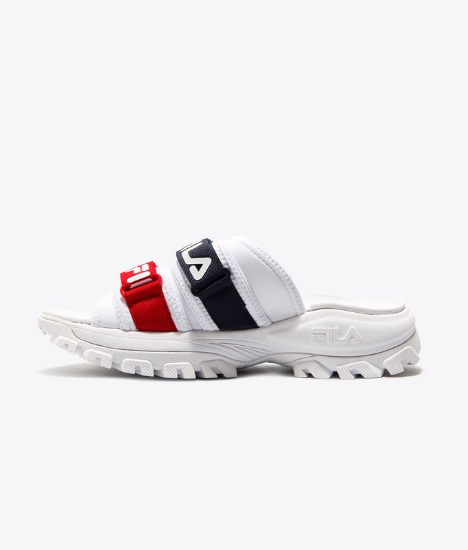 OUTDOOR SLIDE 'WHITE/FLA NVY'