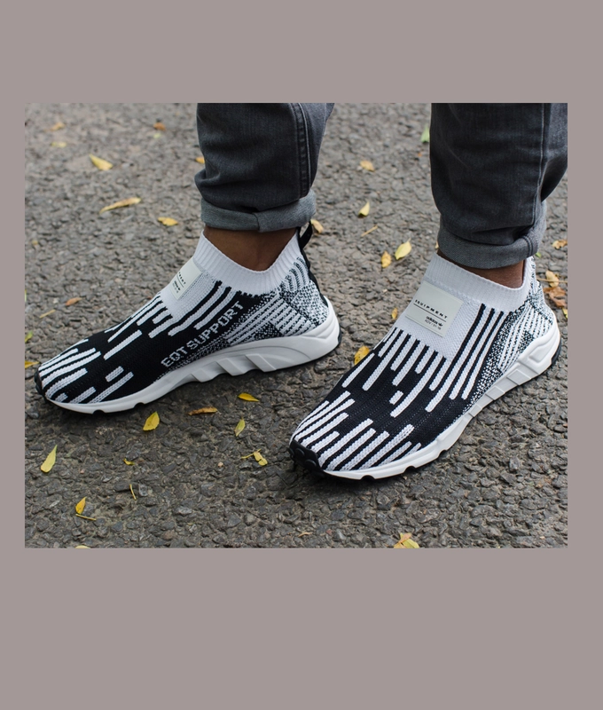 EQT SUPPORT SOCK PK 3/3 'cloud white/core black/sub green'