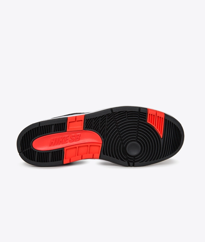 SB AIR FORCE II LOW 'BLACK/BLACK-WHITE-HABANERO RED'