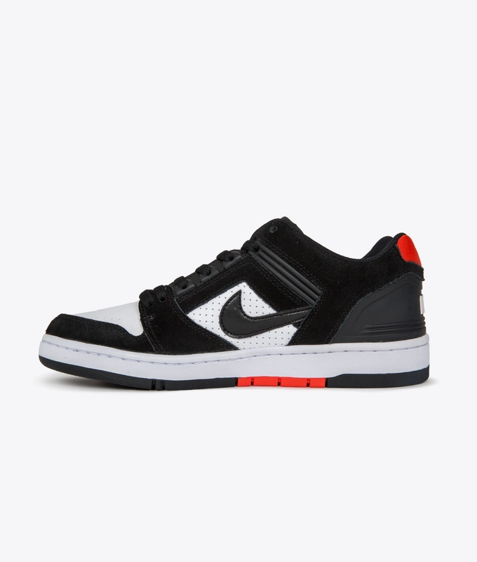 SB AIR FORCE II LOW 'BLACK/BLACK-WHITE-HABANERO RED'