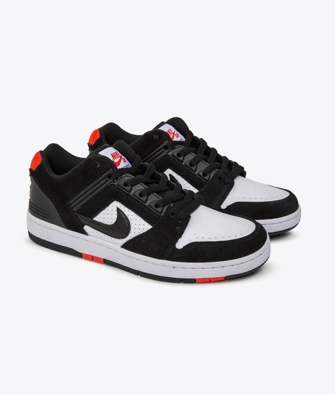 SB AIR FORCE II LOW 'BLACK/BLACK-WHITE-HABANERO RED'