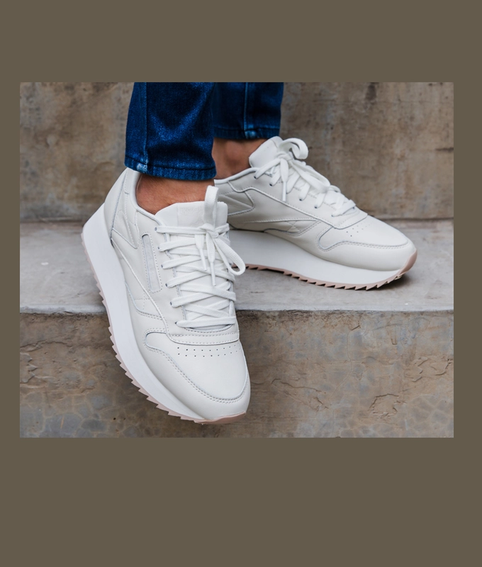 CL LEATHER DOUBLE 'CHALK/BARE BEIGE'