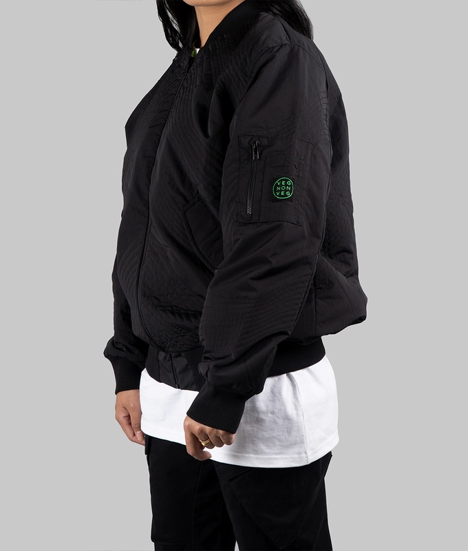 Quilted Bomber 'Black'