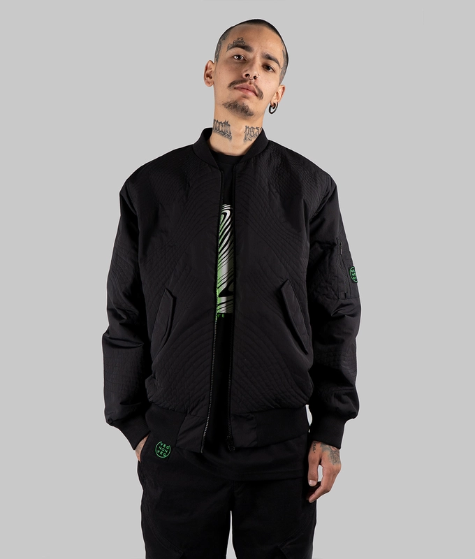 Quilted Bomber 'Black'