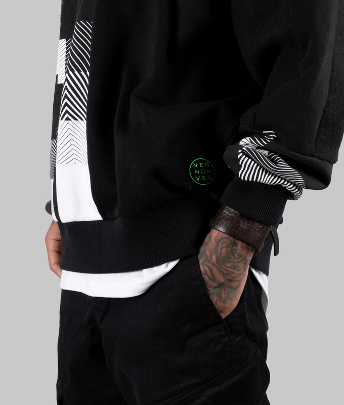 Sweater 'Black  White'
