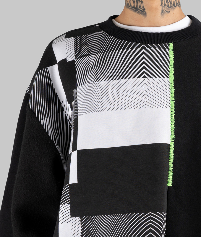 Sweater 'Black  White'