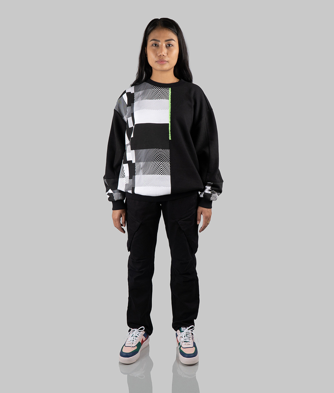 Sweater 'Black  White'
