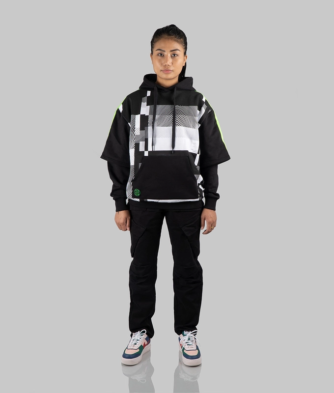 Hoodie 'Black  White'