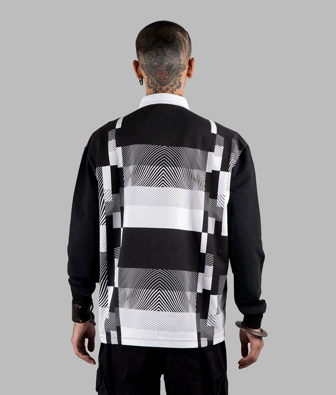 Polo shirt 'Black  White'