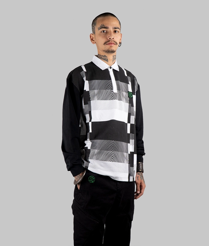 Polo shirt 'Black  White'
