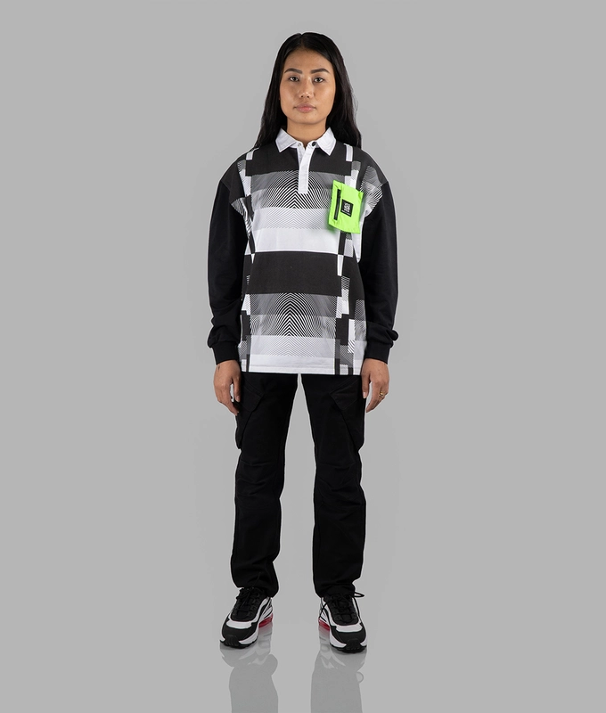 Polo shirt 'Black  White'