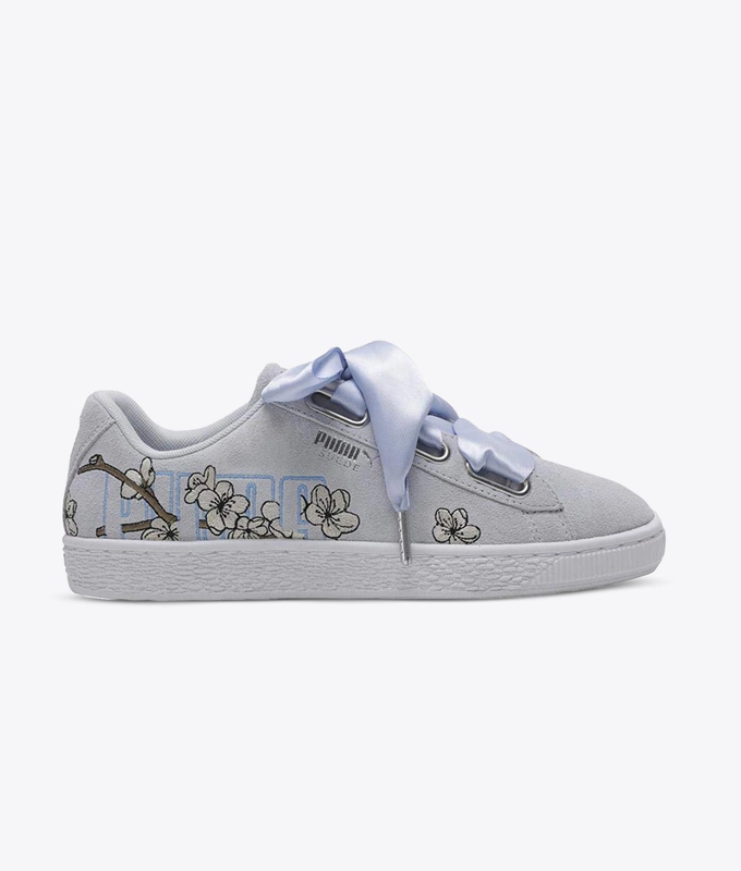 Suede Heart Floral Wn's 'Heather-Overcast'