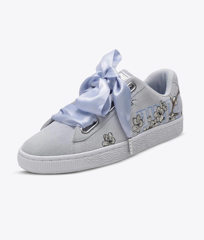 Suede Heart Floral Wn's 'Heather-Overcast'