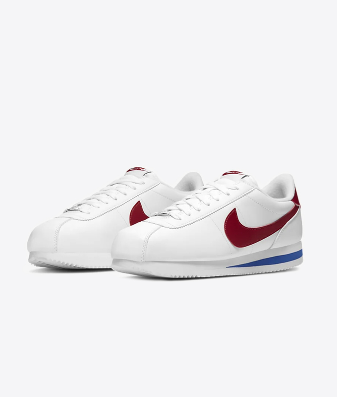 CORTEZ BASIC LEATHER 'WHITE/VARSITY RED'