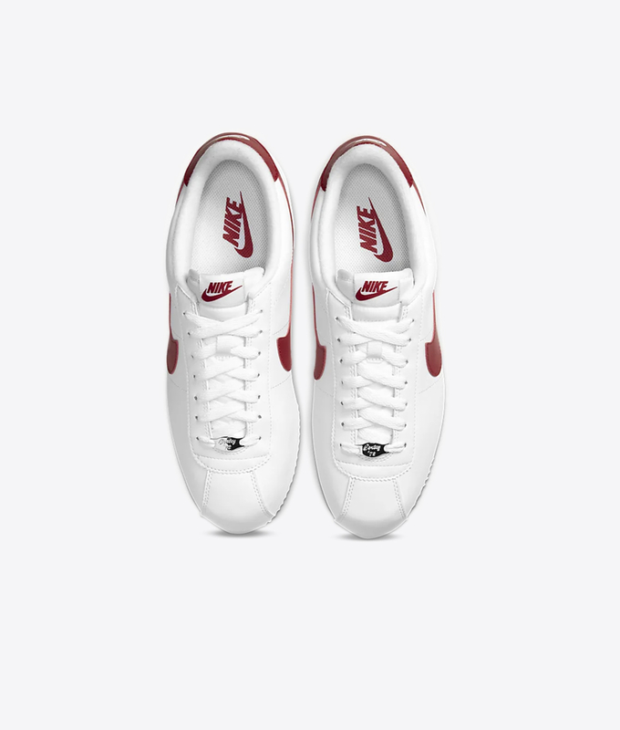 CORTEZ BASIC LEATHER 'WHITE/VARSITY RED'