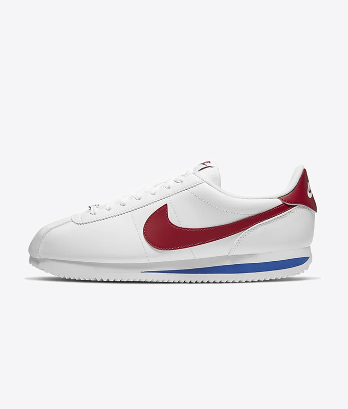 CORTEZ BASIC LEATHER 'WHITE/VARSITY RED'