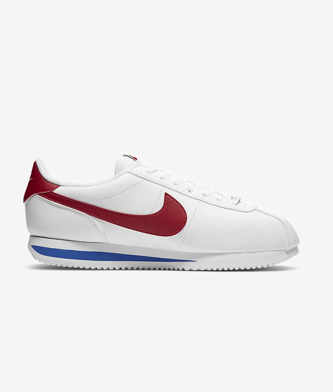 CORTEZ BASIC LEATHER 'WHITE/VARSITY RED'