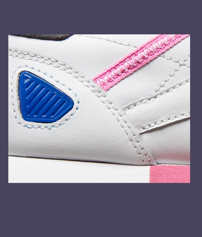 CL LTHR REE:DUX 'porcelain/posh pink/humble blue'