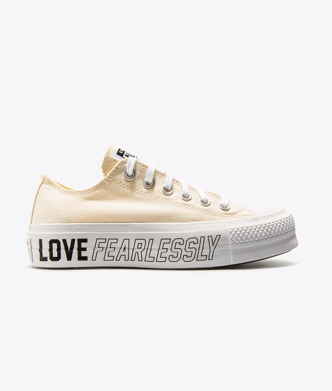 Love Fearlessly Platform Chuck Taylor All Star 'EGRET/WHITE/BLACK'