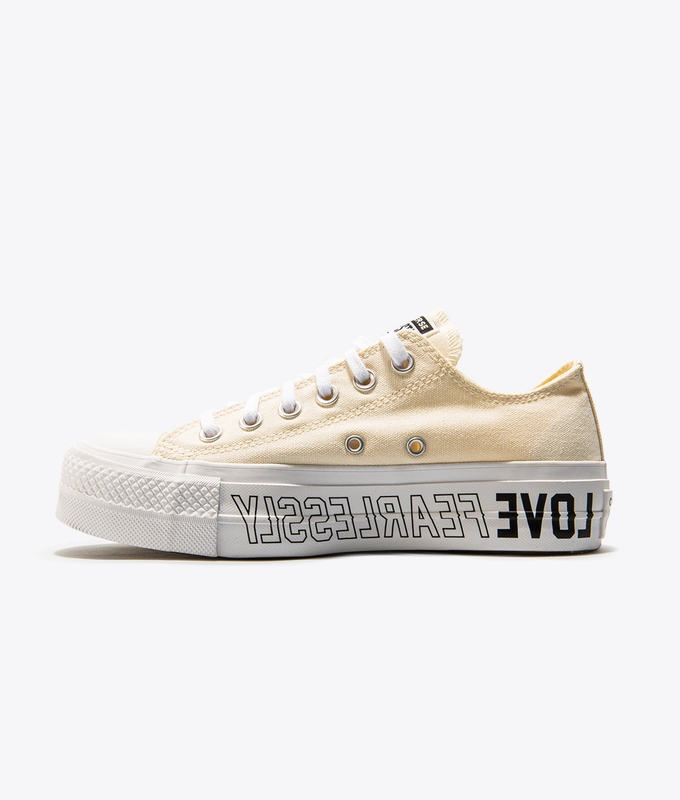 Love Fearlessly Platform Chuck Taylor All Star 'EGRET/WHITE/BLACK'
