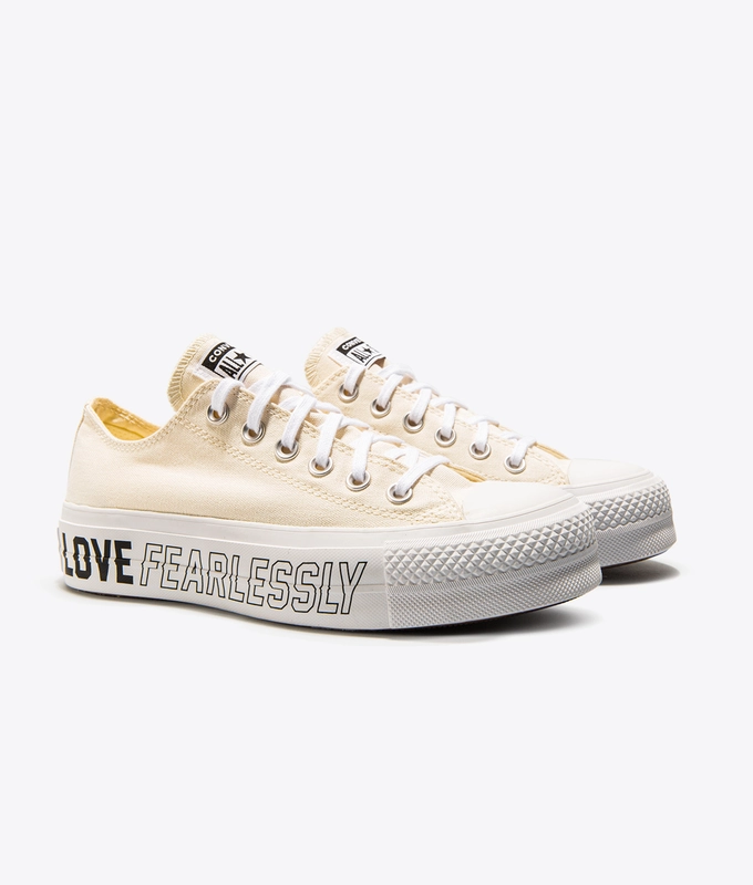 Love Fearlessly Platform Chuck Taylor All Star 'EGRET/WHITE/BLACK'