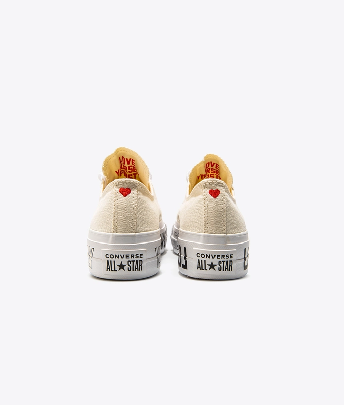 Love Fearlessly Platform Chuck Taylor All Star 'EGRET/WHITE/BLACK'