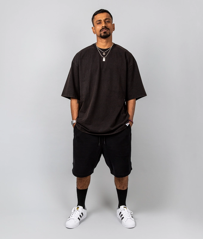 ACID WASH T-SHIRT 'BLACK'