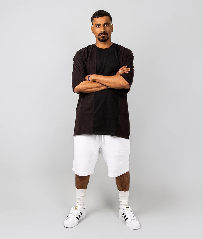 TONE ON TONE ACID WASH T-SHIRT 'BLACK'